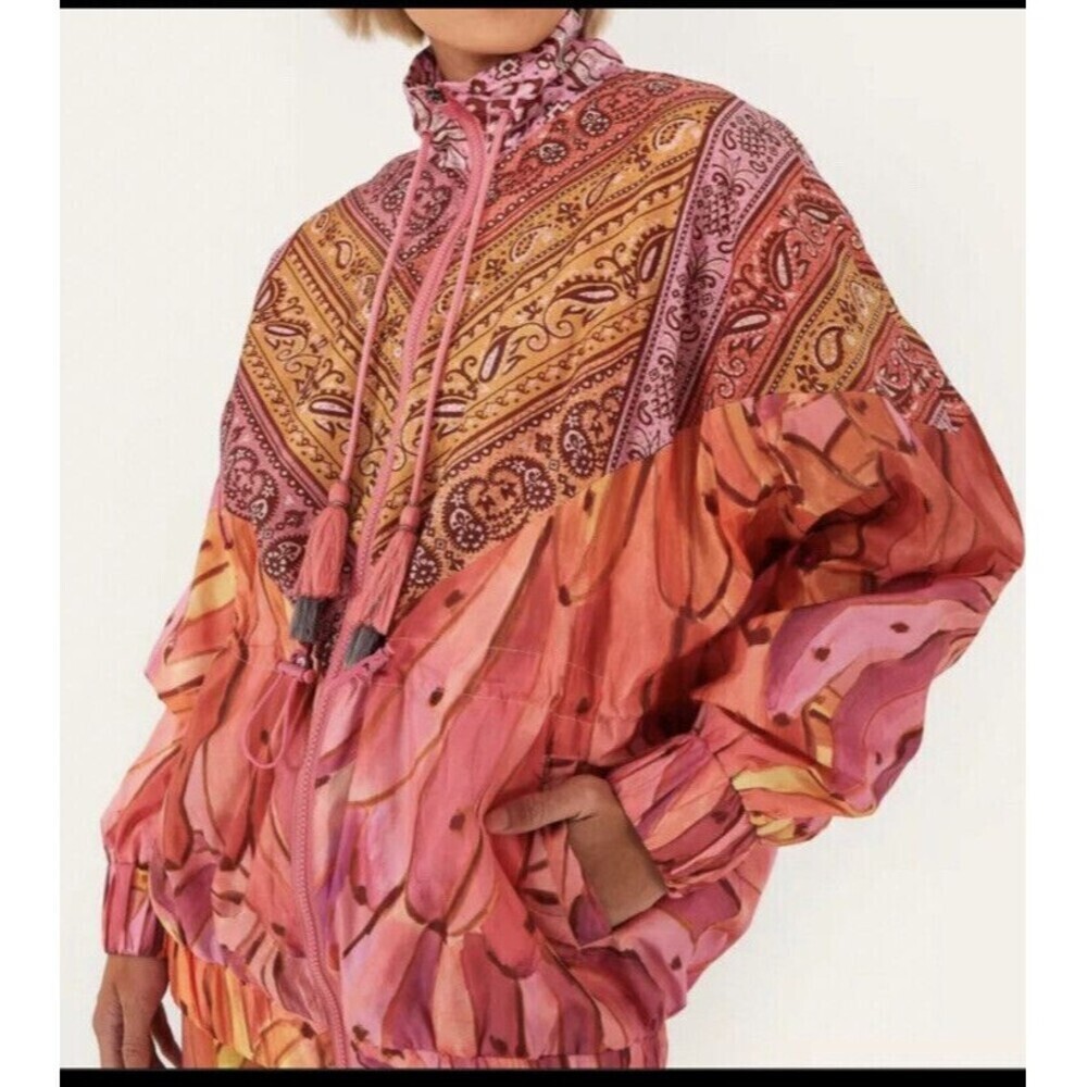 Farm Rio Windbreaker Crazy Bandana Size Medium